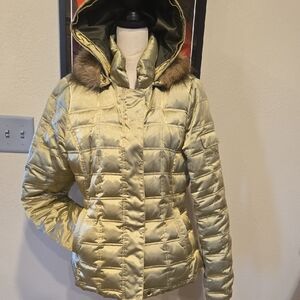 Tommy HIlfiger Gold Hooded Puffer Jacket